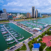 Corpus Christi Texas Aerial Over Marina