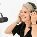 woman talking on the radio